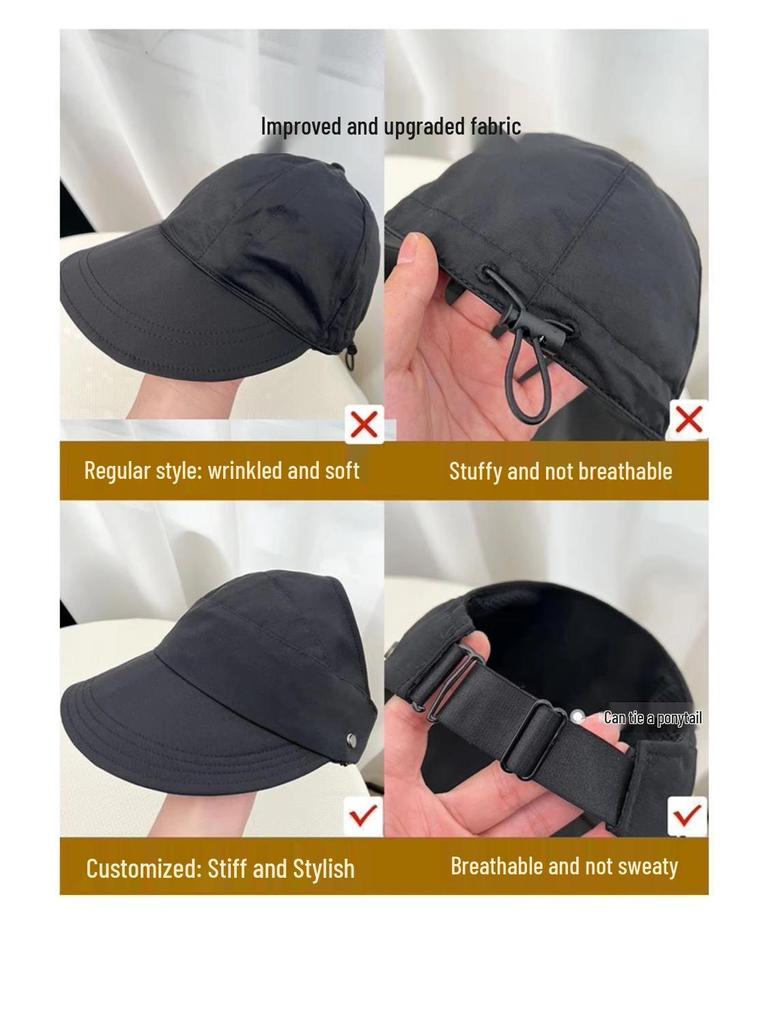 Women's Summer UV Protection Wide-Brim Sun Hat for Cycling