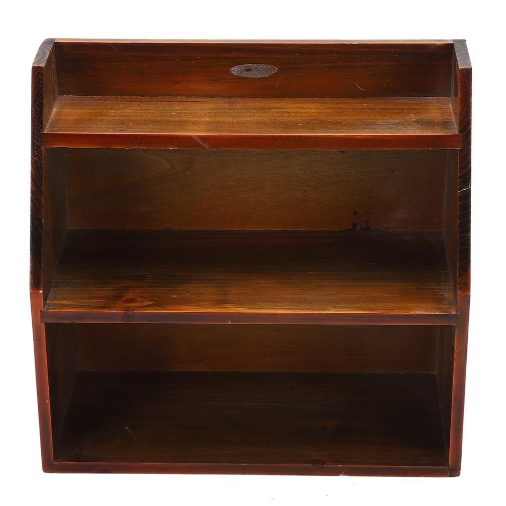 Wooden Wall Mounted Display Shelf Rack 3 Tier Vintage Display Shelf for Tea Set Cup Trinket Collectibles Succulents