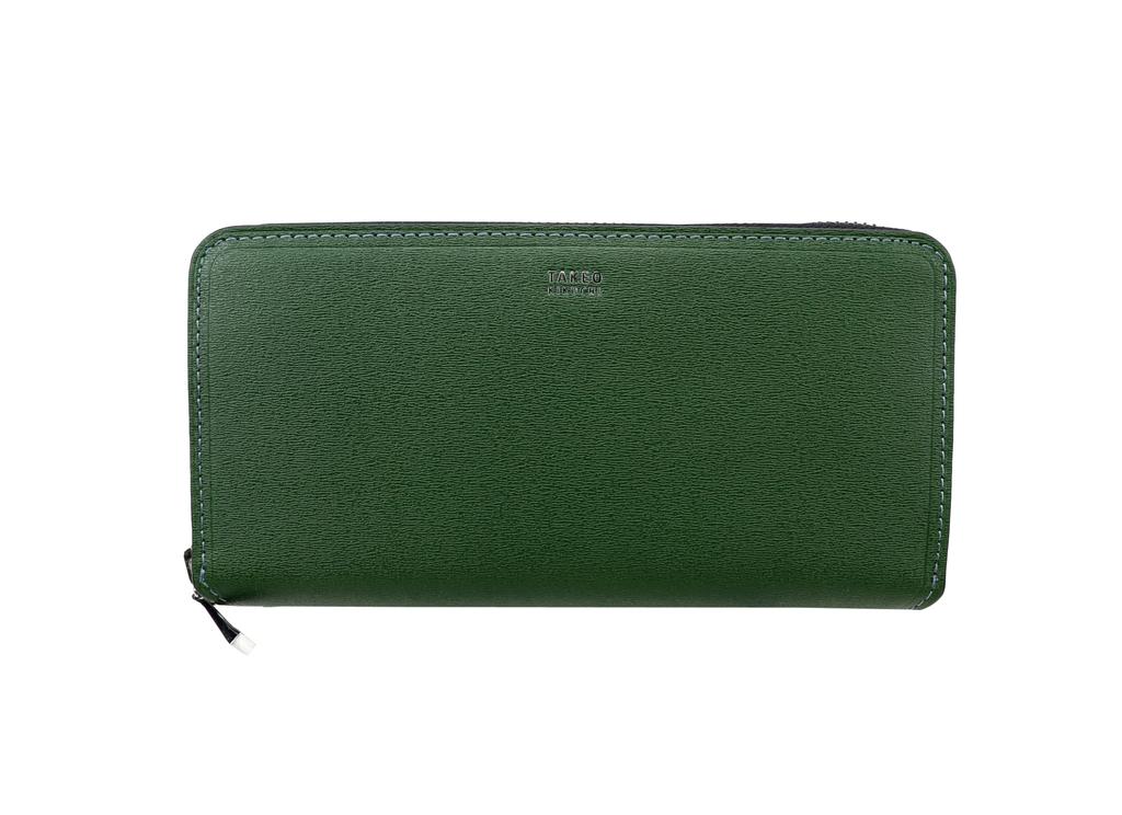 Takeo Kikuchi Max Embossed Leather Long Wallet Embossed Men's (Cowhide (Italian Leather), Green)