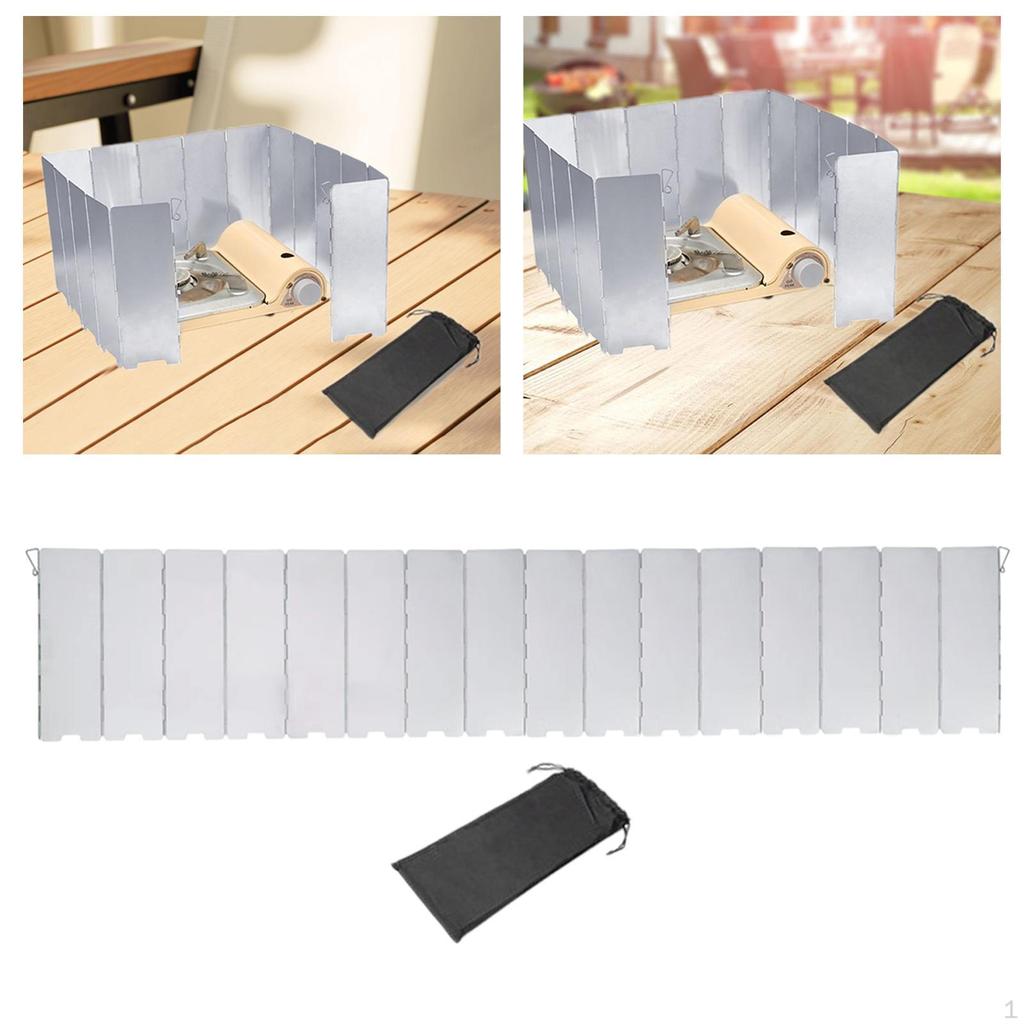 Camping Stove Windscreen Camp Wind Guard Outdoor Windshield Blocker for Hiking