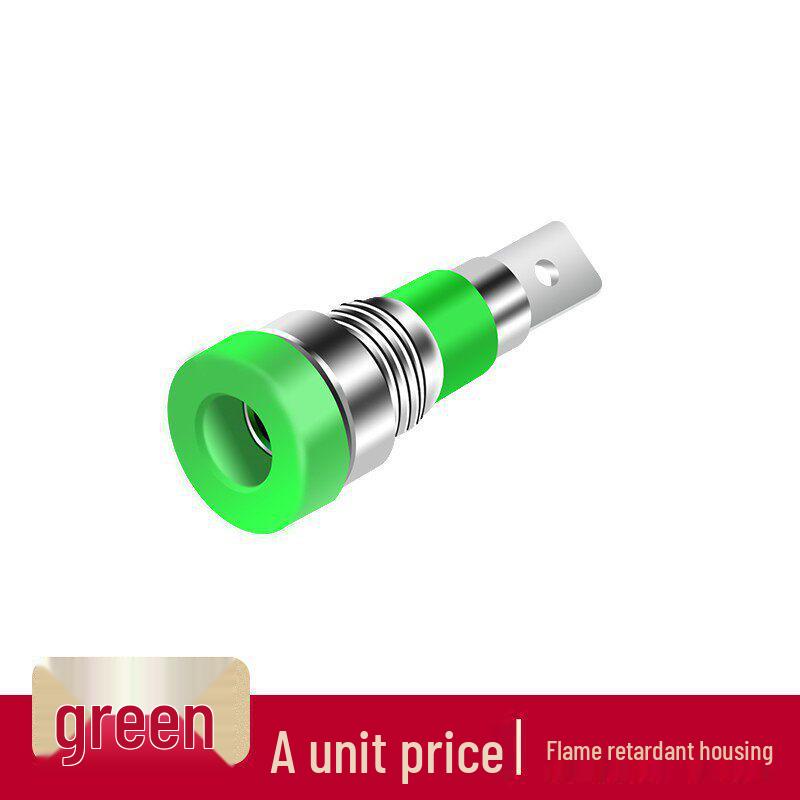 

4mm Banana Plug Socket, 8mm Panel Mount Brass Terminal Post зелений