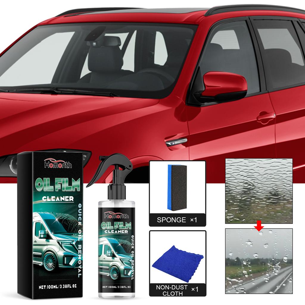 Homonth Car Glass Oil Film Remover Paste Window Grease Water Stain Removal Cleaner Windshield Polisher Stuff Windshield Coating Agent
