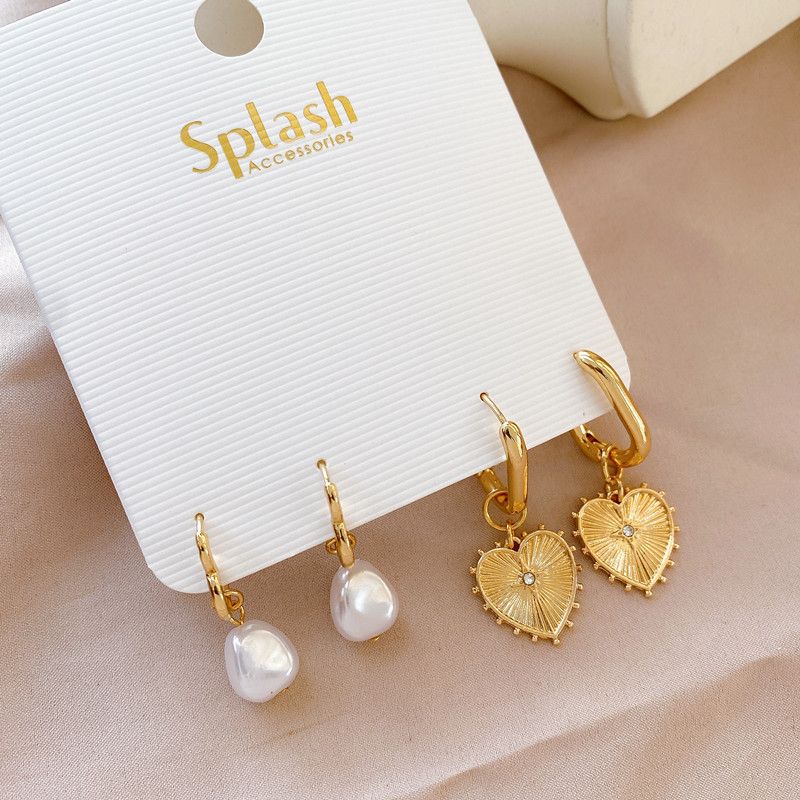 European and American Foreign Trade Jewelry, Fashionable, Unique, Simple, Versatile, Niche Design, High-End Earrings Set Default