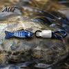 Small Fish Ornament Multi-jointed Fishing Lure Keychain, Artificial Swimbait Key Ring with Braided Rope, Keychain Vintage Pendant Charm,