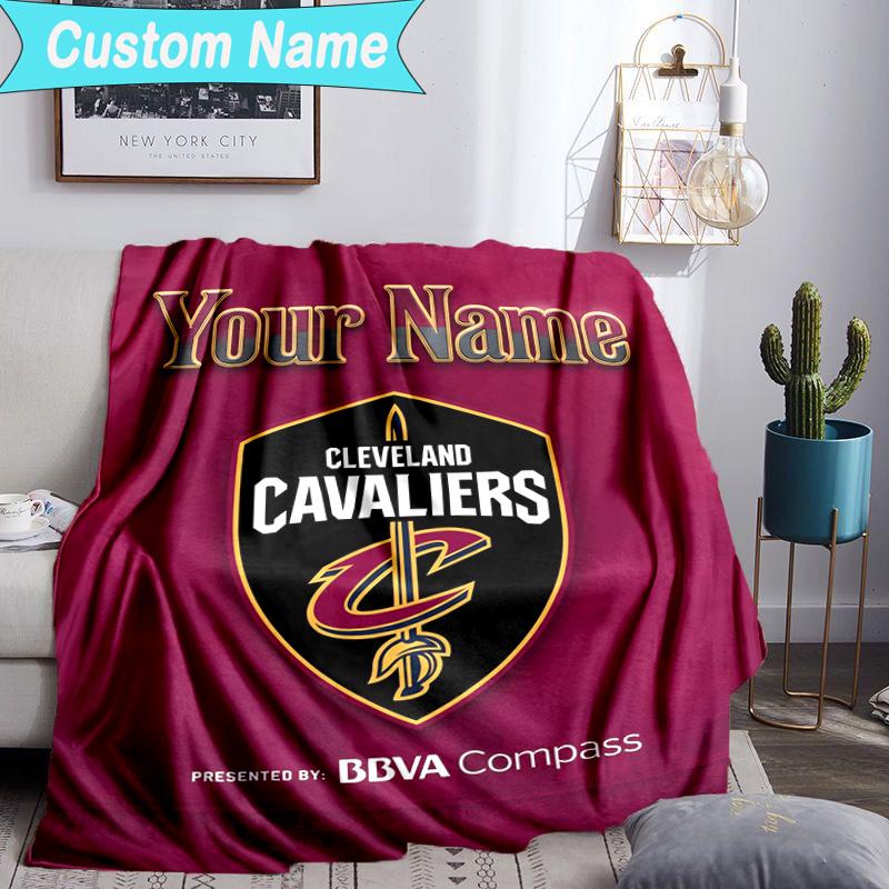 Custom Name Blanket football Cavaliers Logo Blanket Bedding Blanket for Travel, Camping, Living Rooms, Offices, Sofas, Fan Christmas gift