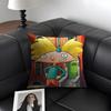 H-Hey Arnold Cartoon Cushion Cover Natural Linen Organic Fabric Double-Sided Printing Sofa Home Decor Gift Pillow Case