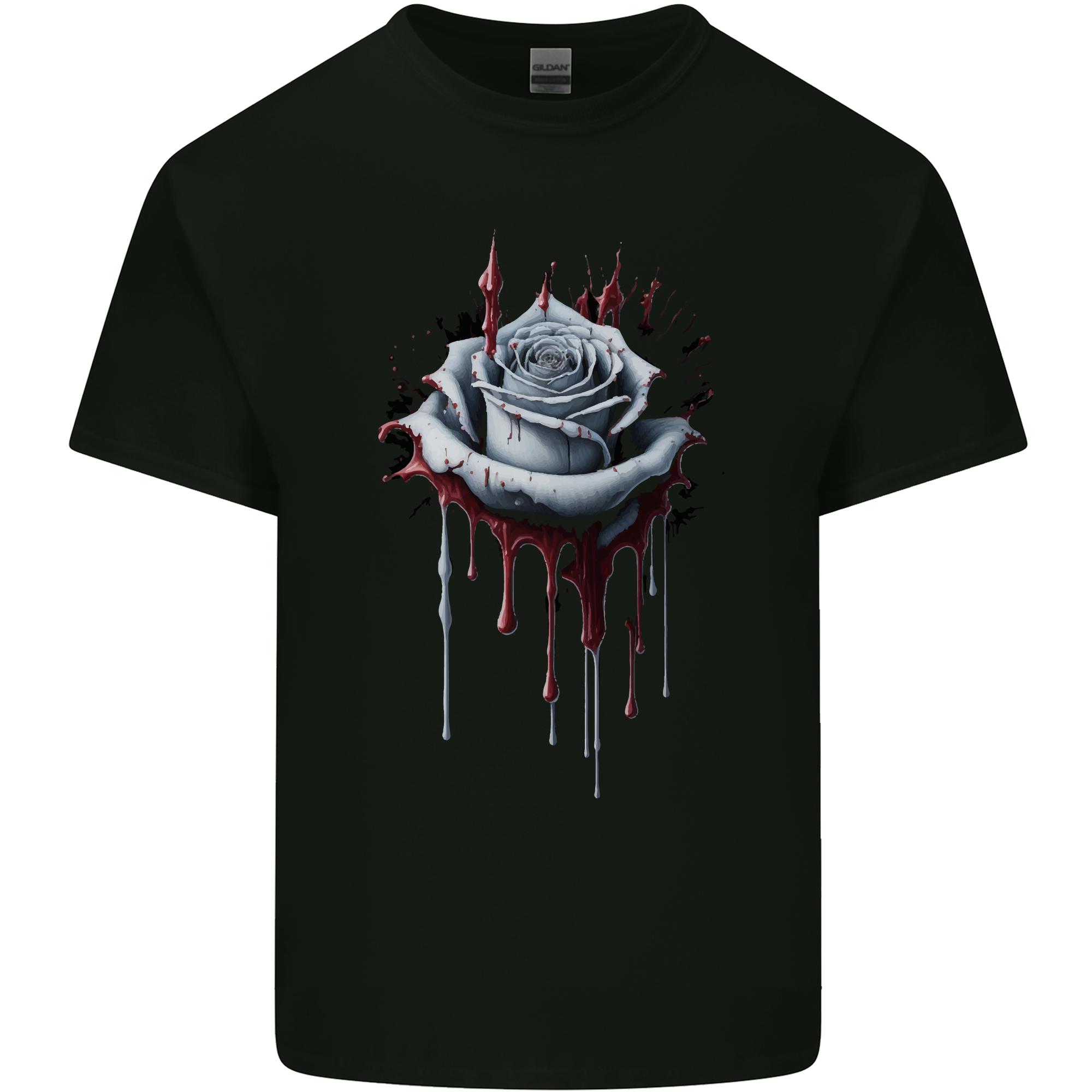 A Gothic Rose Dripping With Blood Unisexs Light Cotton TShirt S
