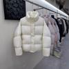Womens Short Puffer Jacket With 90% White Duck Down Fill Warm Winter Coat Slim Fit Loose Style