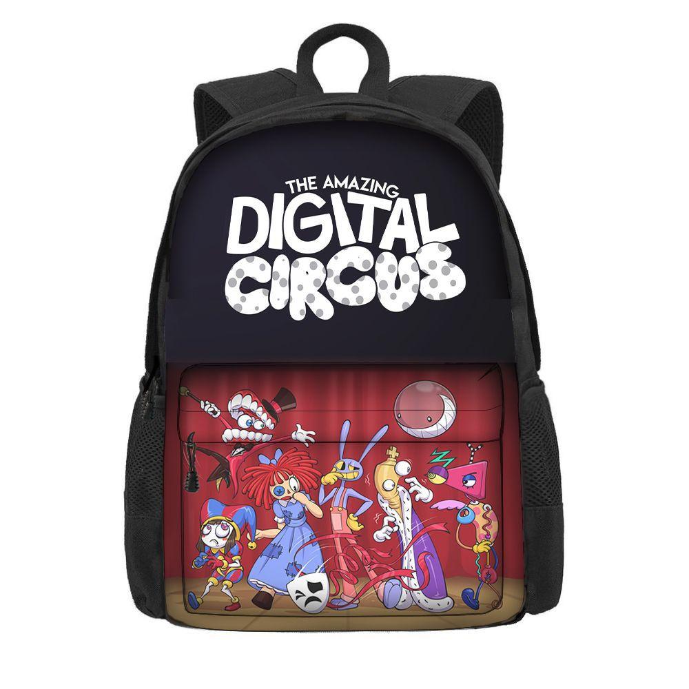 Mochila Escolar O Incrível Circo Digital Para Meninos E Meninas Respirável E Durável 3º-4º Ano Estilo Moderno E Descolado Material Poliéster