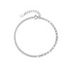European Minimalist S925 Silver Cubic Zirconia Bracelet - Unisex, Stackable, High-End Jewelry