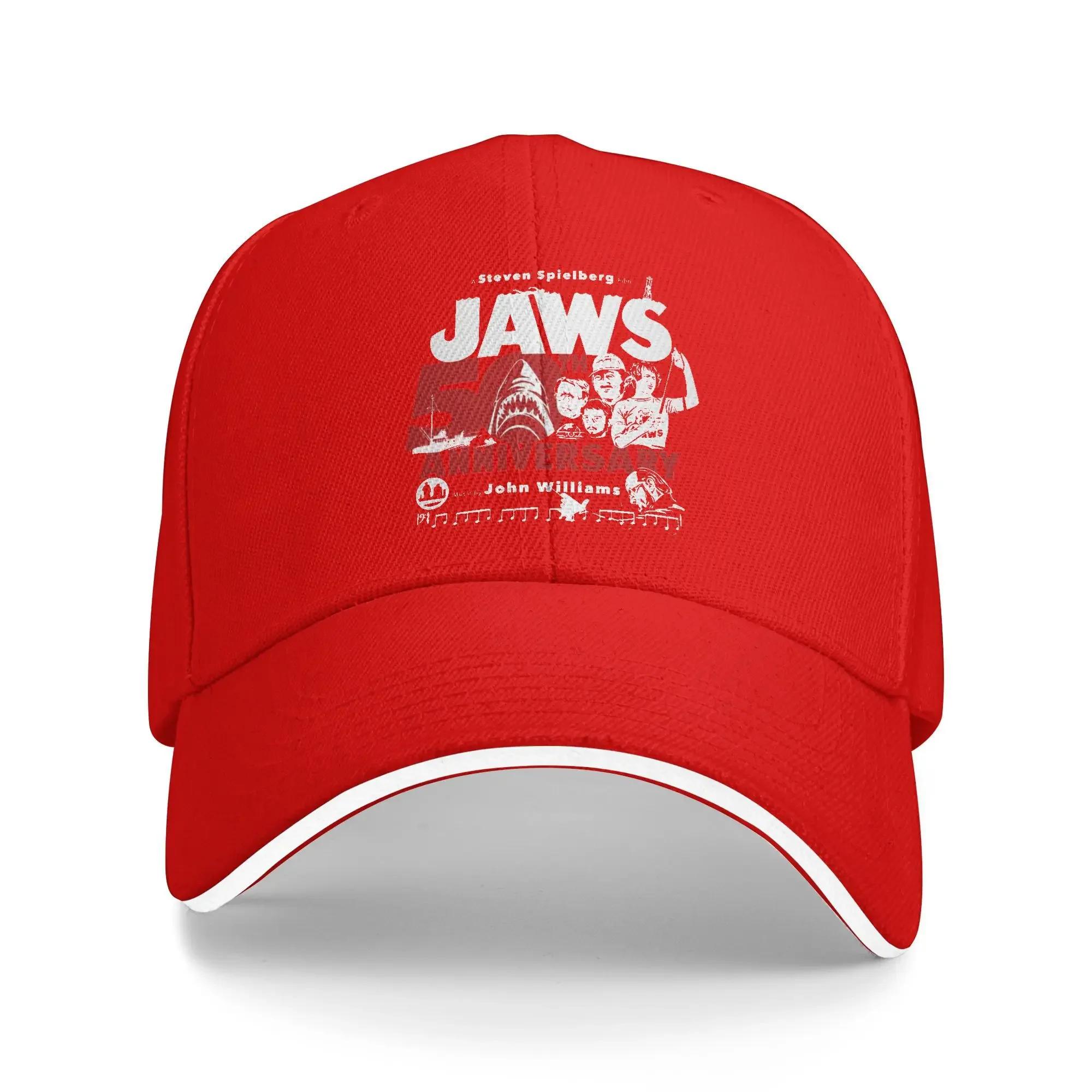 

Jaws Th Anniversary Movie Outfit Unisex Women Baseball Cap Dad Hat Unique Formal Headwear Adjustable Sun Cap One Size