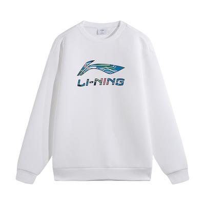Li-Ning Hafif Uzun Kollu Rahat Yumuşak Cilt Dostu Moda Çok Yönlü Bisiklet Yaka Kazak Sweatshirt Unisex sweatshirt AWDVH35-6