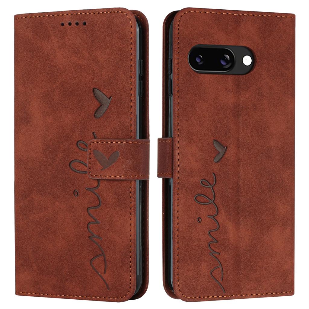 For Google Pixel 9a Case Viewing Stand PU Leather Phone Cover Imprinted Pattern