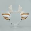 Adjustable Hairband With Faux Furs Deer Horns Seamless Design Perfect For Halloween Holiday Cosplay School Celebrations