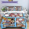 3pcs Duvet Cover Set (1*Duvet Cover + 2*Pillowcase, Without Core), Labubu Print Bedding Set, Bedroom Decor, All‑Season, Birthday Gift