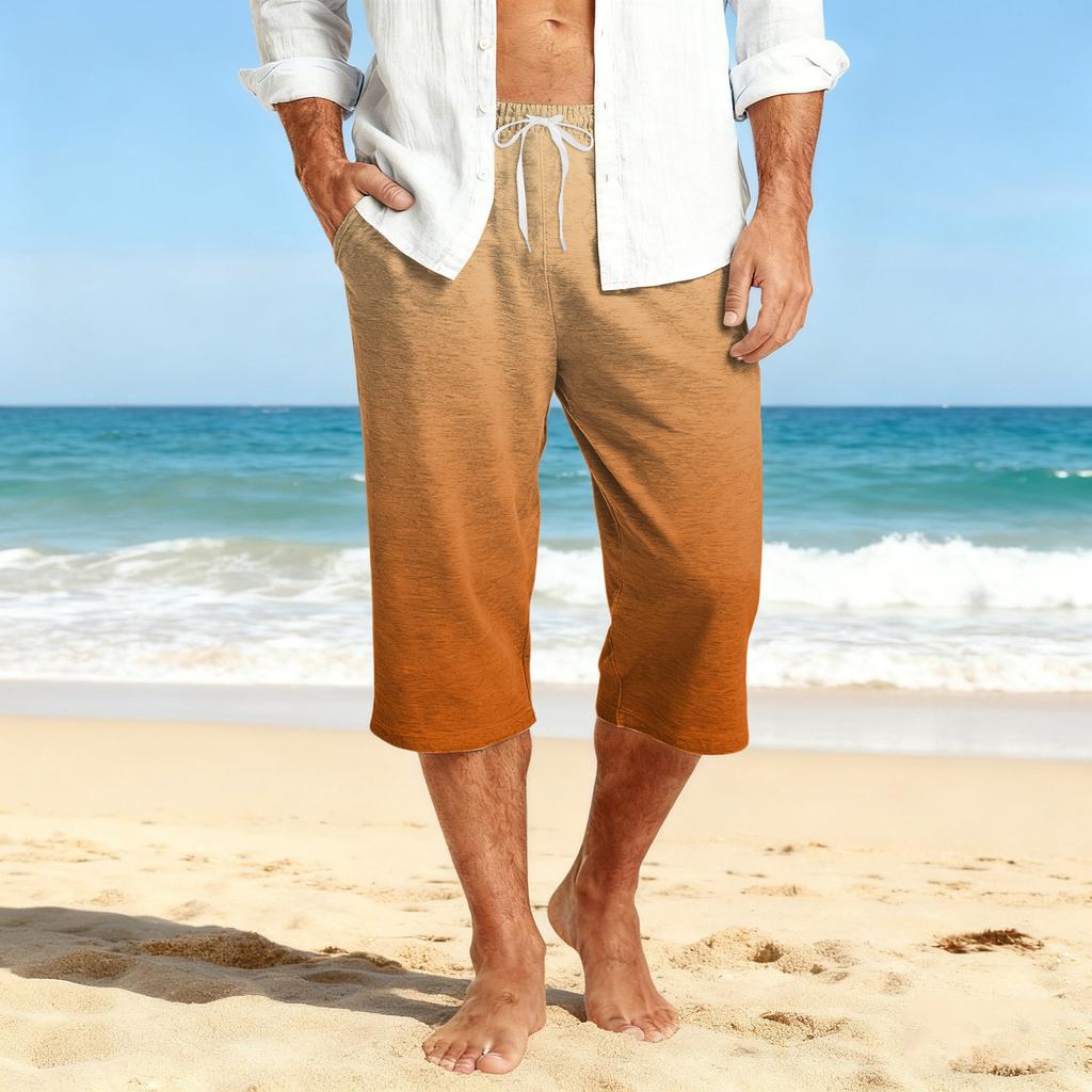 Herrshorts, casual, med dragsko, kort