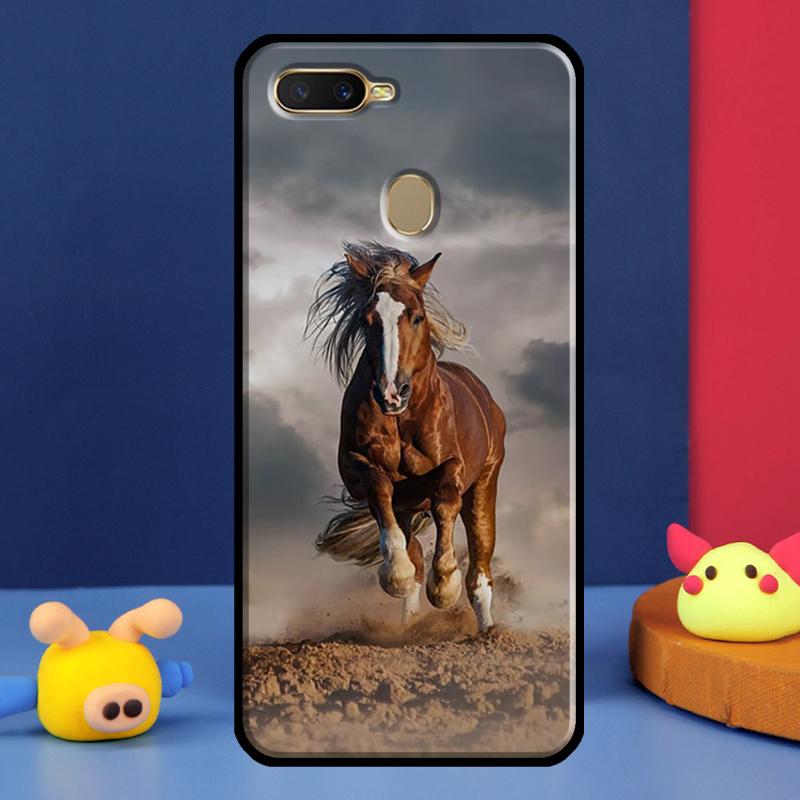 Horses Running Case For Oppo A98 A78 A58 A15 A16 A17 A5 A9 A91 A52 A72 A76 A96 A74 A94 A54 S A57 A77 Cover