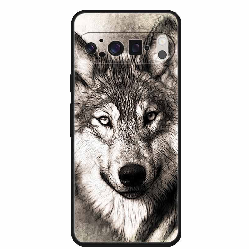 Für Google Pixel 10 Pro XL 5G Hülle Tiere Weiches Silikon TPU Handyhülle Rückseite für Pixel 10Pro XL Cooler Wolf Schutzhülle