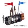 Medieval Castle Military Scene Roman Soldier Miniature Siege Weapon Small Particle Building Block Ornament Toy