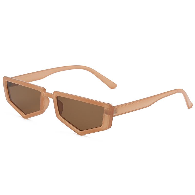 New personalized retro polygonal small frame sunglasses men's and women's trend street shot glasses concave sunglasses S