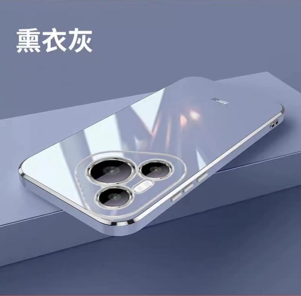 Applicable To Huawei Pura70 Mobile Phone Case Lens All-inclusive Straight Edge Electroplating Pura70ultra Solid Color Soft Case Anti-drop