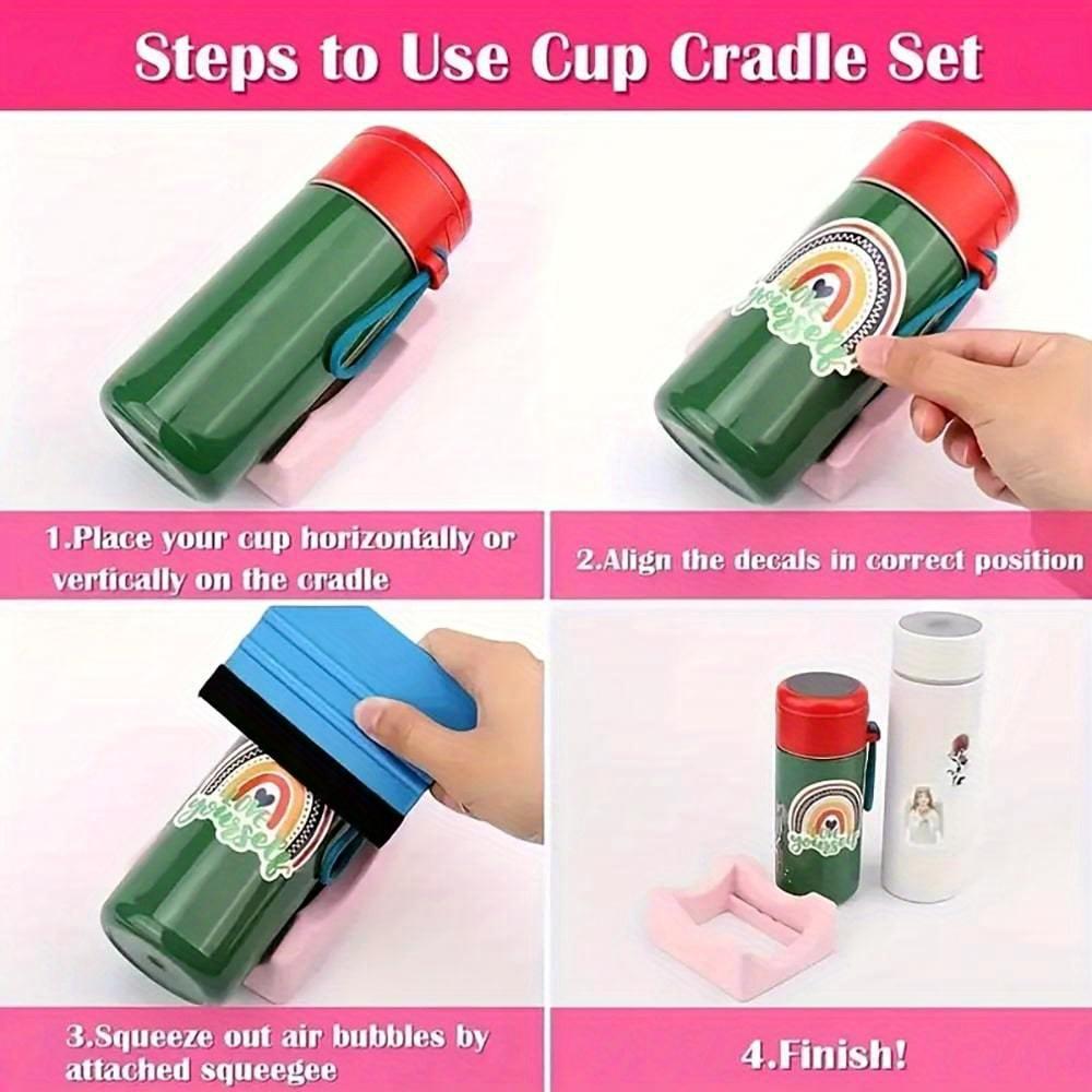 1pc Anti-Slip Silicone Cup Holder, Use This DIY Cup Rack To Keep Your Beverage Cup Stable! For Mugs, Water Cups, DIY Printing Rack