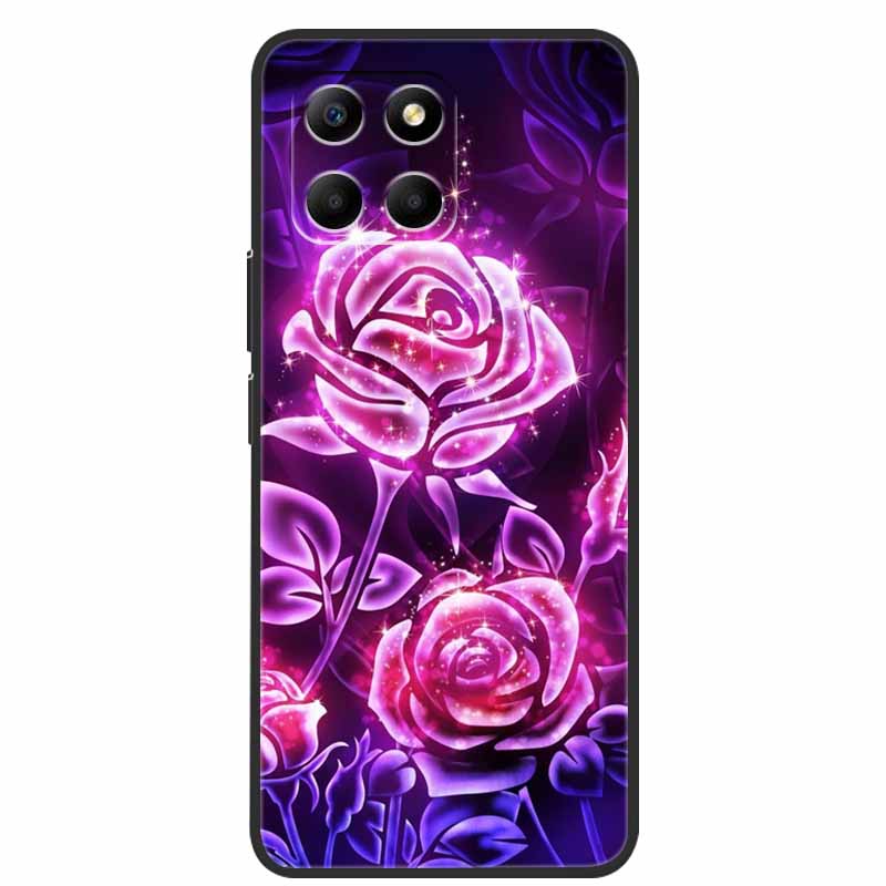Für Honor 70 Lite Hülle Weiches TPU Silikon Bemalte Katze Schwarze Rückabdeckungen Für Huawei Honor70 Lite RBN-NX1 Hüllen Honor 70Lite 5G Tasche