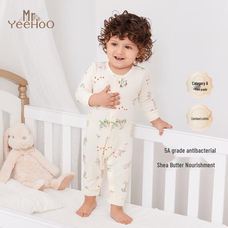 YEEHOO Baby 5A Antibacterial Shea Butter Cotton Romper 73