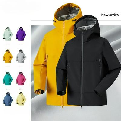 Outdoor Sport Softshell Kapuzenjacke Drei-Schutz Herren und Damen Freizeitjacke Jacke Anti-Feng Shui