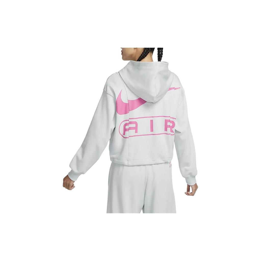 Nike Air Embroidered Logo Hoodie With Zip Women Hoodie Photon-Grey FN1895-025