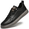 New Mens Genuine Leather Casual Shoes Italian Men Sneakers Leisure Walk Increase Male Outdoor Shoes Skateboard Vulcanized Shoes