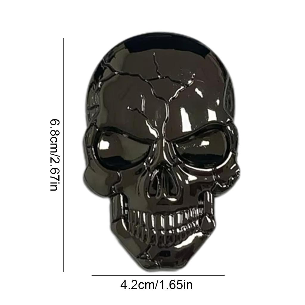 3D Skull Decal, Skeleton Emblem Car Body Sticker, Demon Night Skull Car Sticker Sticker