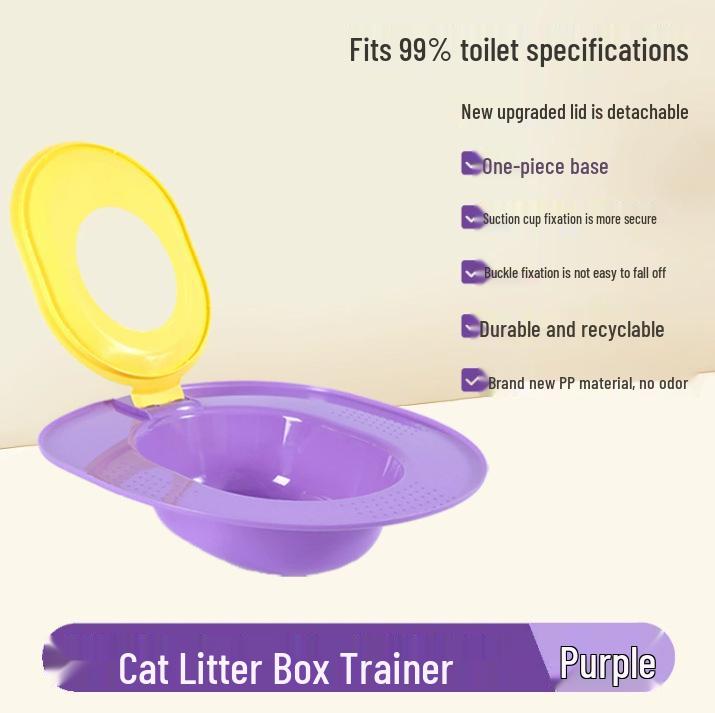 

Cat Toilet Training Kit: Beginner Anti-Splash Seat with Integrated Litter Box 255g