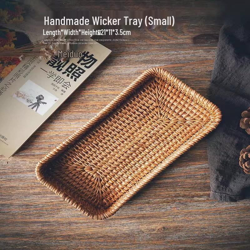 Mehrzweck Bambus Webkorb zur Aufbewahrung, für Obst, Brot, Brötchen, Snacks und für Picknicks