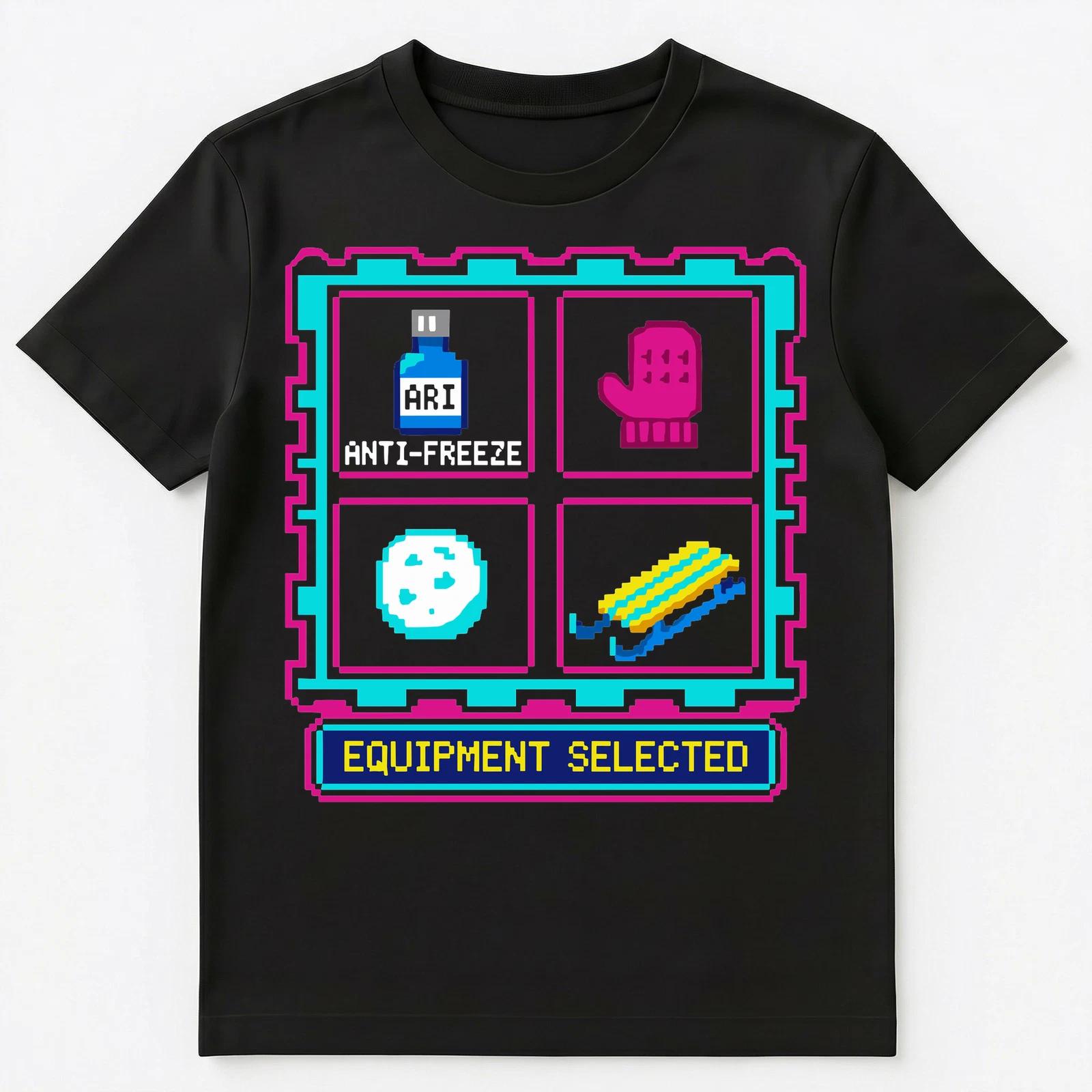 Gamer Winter Survival Inventory Retro Gaming Unisex T-Shirt 3XL