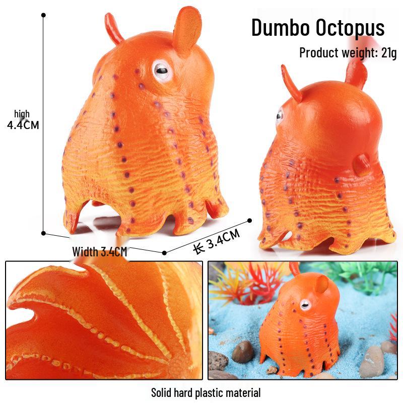 Marine Life Toy Set: Squid, Octopus & Jellyfish Figurines for Kids