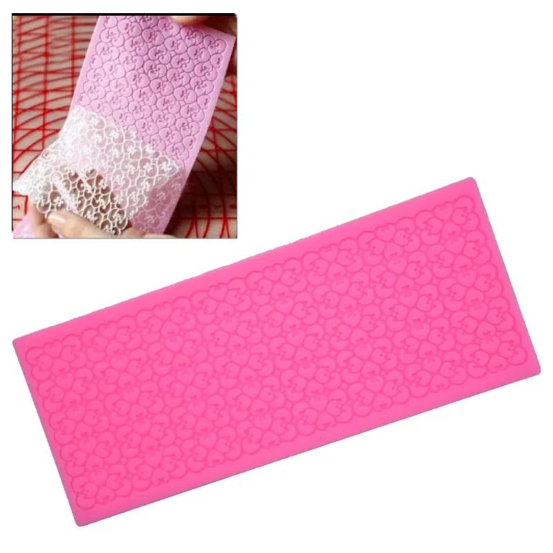 Lace Silicone Mold Sugar Craft Fondant Mat Cake Decorating Baking Tool Mould Wedding Cookies Chocolate Drawing Painting Molds