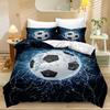 Football Three-Piece Bedding 3D Printing Sports Duvet Cover Bed Sheet Pillowcase Fixed