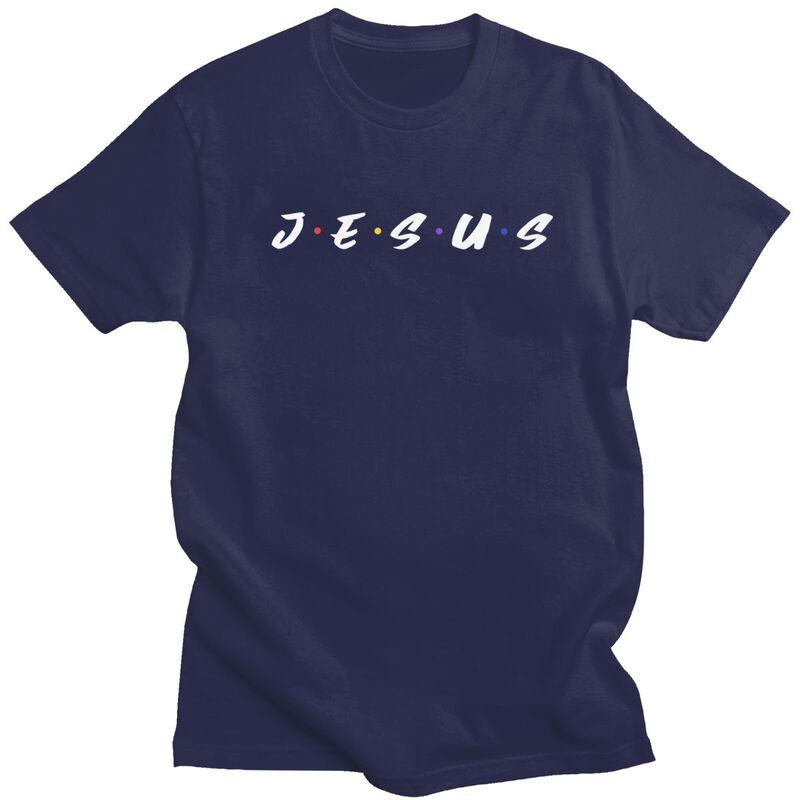 Custom Classic Jesus Christian T Shirt Men ShortSleeve Religious Faith Tshirts Streetwear Tee Pure Cotton Oversized Tshirts