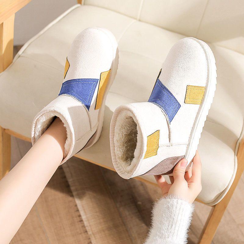 Fashion Winter Round Toe Platform Ladies Shoes Fashion 2025 Lamb Women's Snow Boots New in Designer Luxury Goth Plush Booties Hot Sale