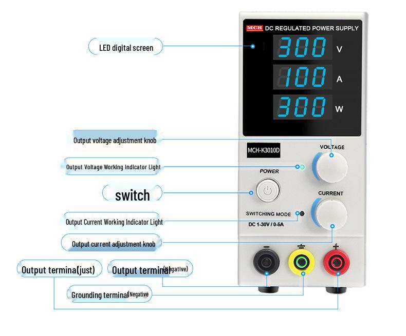 Meichuang Adjustable High-Precision DC Power Supply with Digital Display