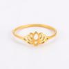 Stainless Steel Lotus Flower Rings for Women Vintage Finger Ring Jewelry Female Wedding Engagement Gift