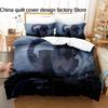 3D Print Terror of Orion Space Monster Bedding Set 3Pcs Sci Fi Alien Duvet Cover Set with Pillowcases for Men Bedroom Decor