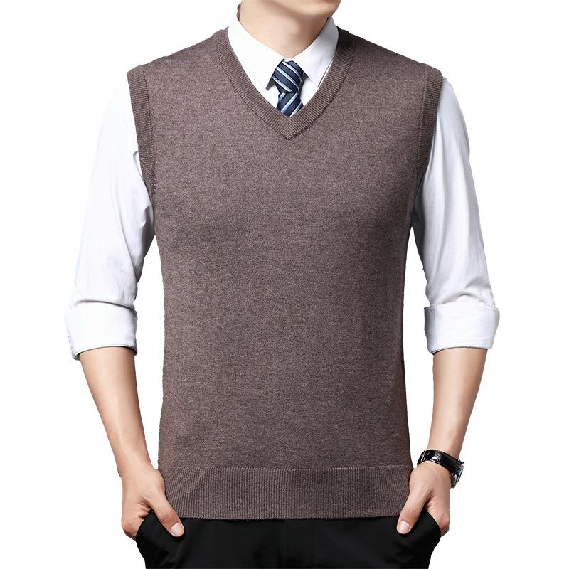 Men's Casual Sweater Vest Warm Comfortable Autumn Winter Outerwear Knitted Sweater