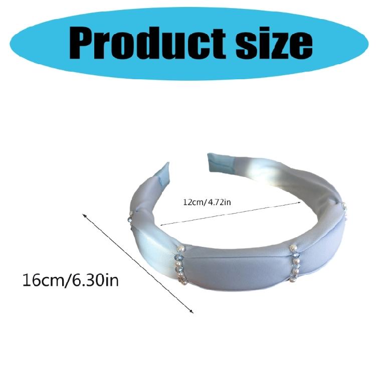 Luxury Floral Design Headbands For Women Fabric Hair Accessory With Bead Detailing Hairband Headwear For Special Event