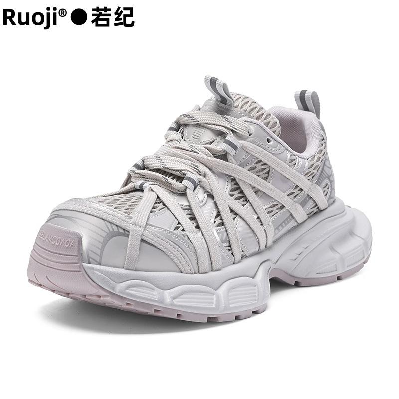 

Mesh breathable dad shoes women s 2025 summer new thick-soled lightweight versatile fried street casual sports shoes tide 40