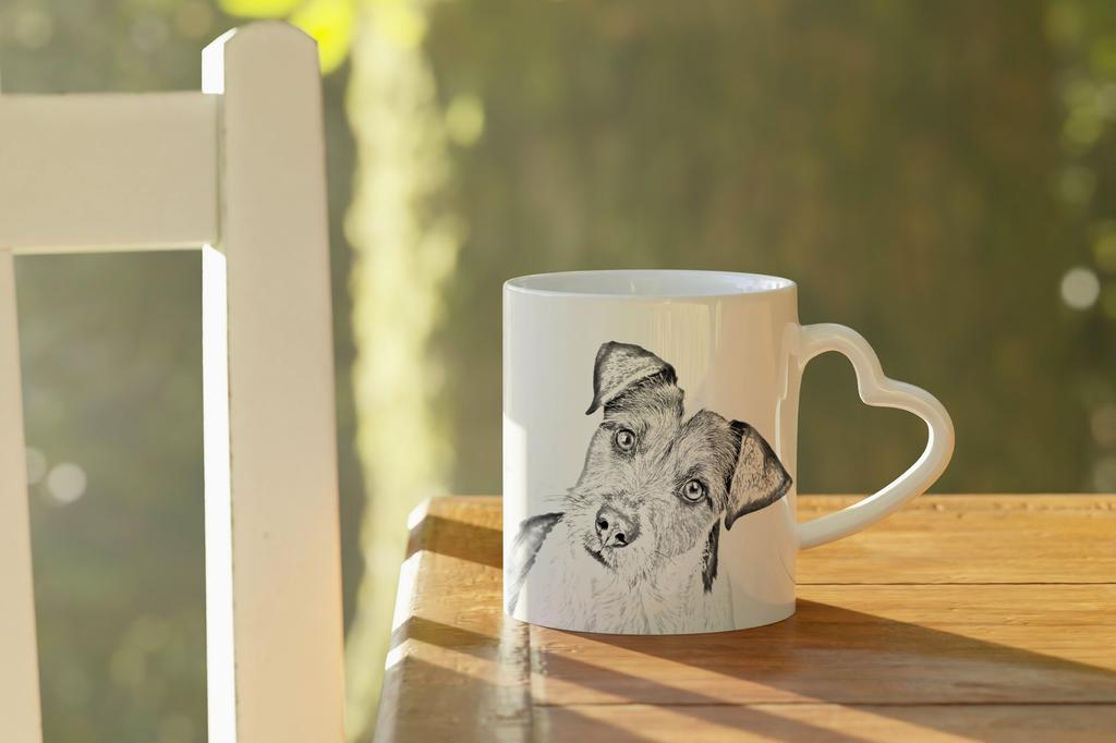 Parson Russell Terrier - Cup with a Dog, Adorable Cup with a Heart-shaped Handle, Universal Gift from the Art-Dog Brand