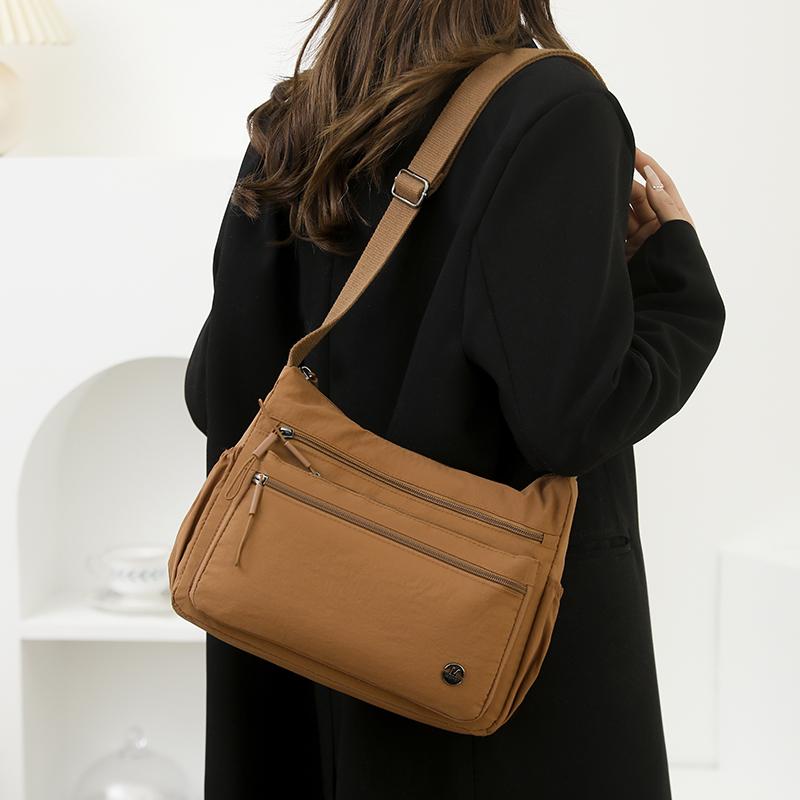 Women's Waterproof Nylon Multilayer Crossbody Bag Ladies Large Capacity Handbags Purse Female Casual Shoulder Pillow Bags