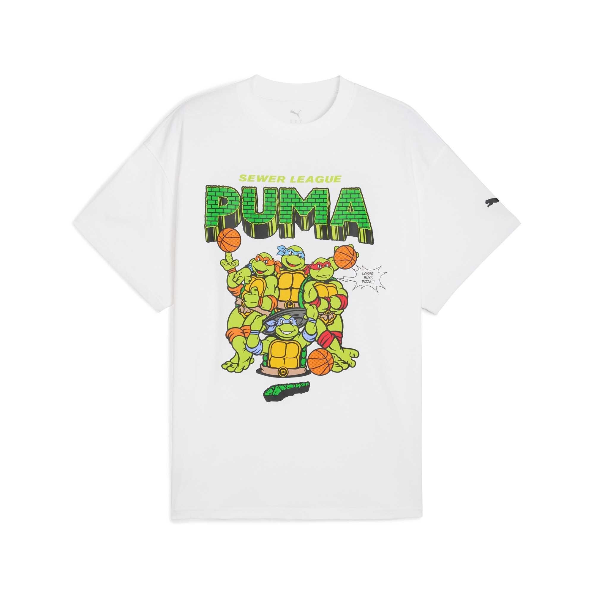 PUMA x TMNT Basketball T-shirt White Men s 630929-01 XL
