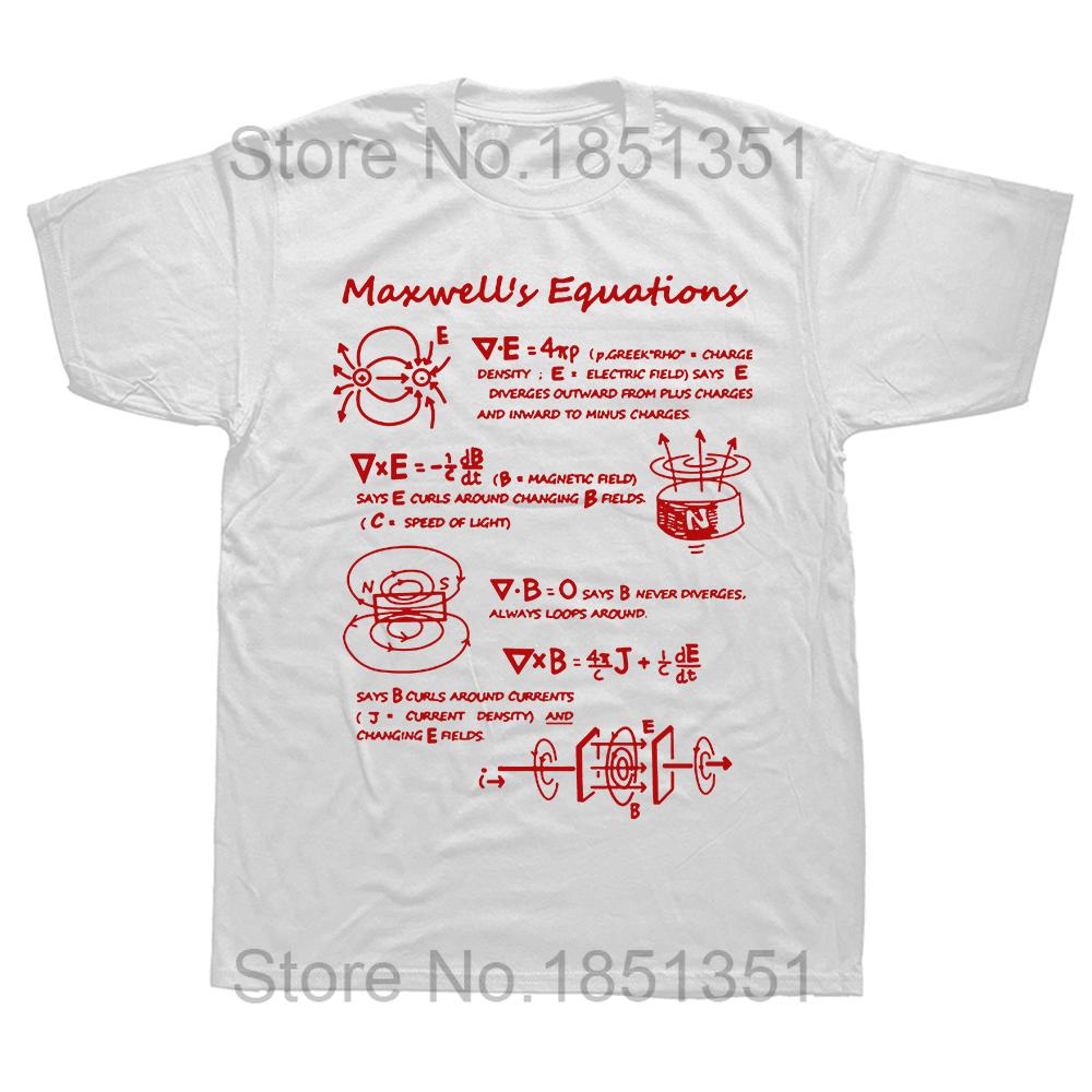Funny Electromagnetic Physics Maxwell Equation Formula T Shirts Graphic Cotton Birthday Gifts Summer Style Tshirt Mens Clothing